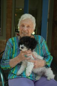 In good hands with Jean Craighead George at her home in 2010